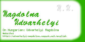 magdolna udvarhelyi business card